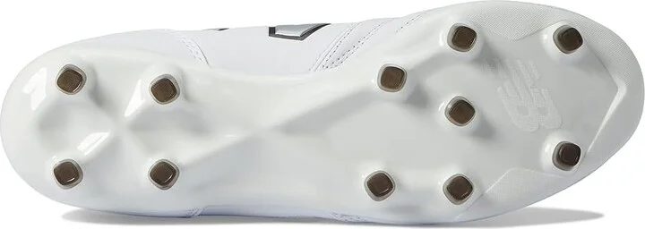 New Balance 442 V2 Team FG Soccer Cleats Men's Shoes White/Black : 6.5 D - Medium, Leather - Image 3