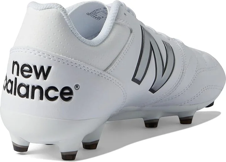 New Balance 442 V2 Team FG Soccer Cleats Men's Shoes White/Black : 6.5 D - Medium, Leather - Image 4