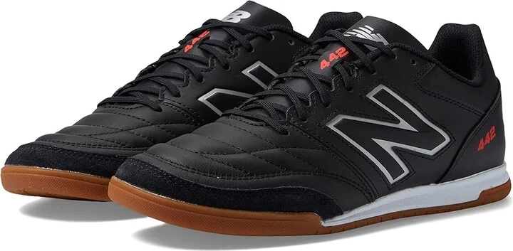 New Balance 442 V2 Team IN Soccer Cleats Men's Shoes Black/White : 6.5 D - Medium, Synthetic