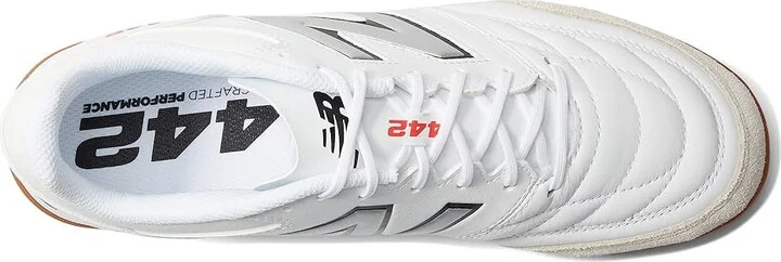 New Balance 442 V2 Team IN Soccer Cleats Men's Shoes White/Black : 7 D - Medium, Synthetic - Image 2