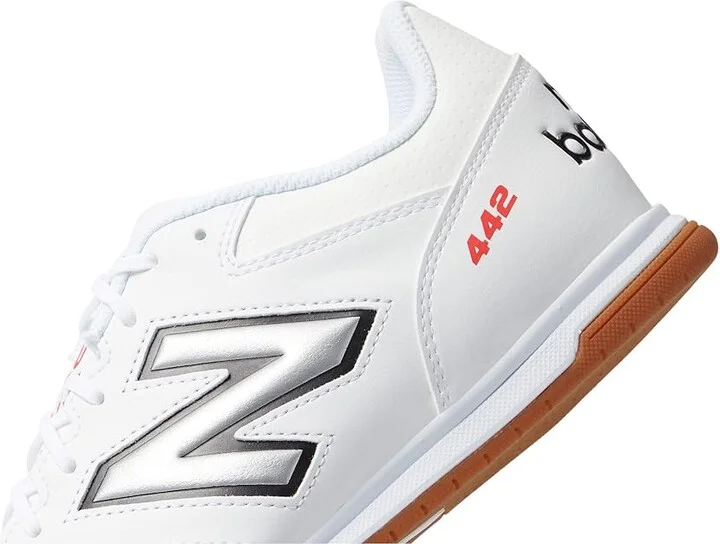 New Balance 442 V2 Team IN Soccer Cleats Men's Shoes White/Black : 7 D - Medium, Synthetic - Image 4