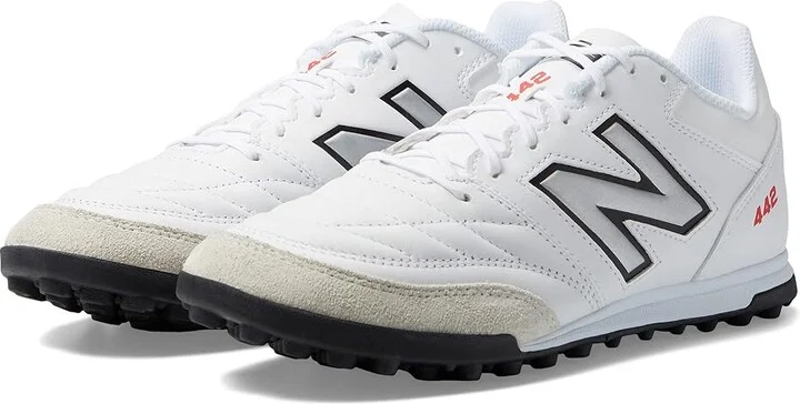 New Balance 442V2 Team TF Soccer Cleats Men's Shoes White/Black : 7 D - Medium, Synthetic
