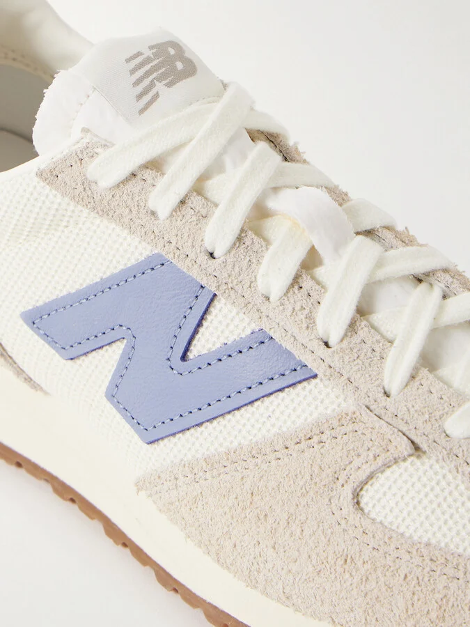 New Balance - 471 Leather And Shell-trimmed Suede And Mesh Sneakers - White - Image 4