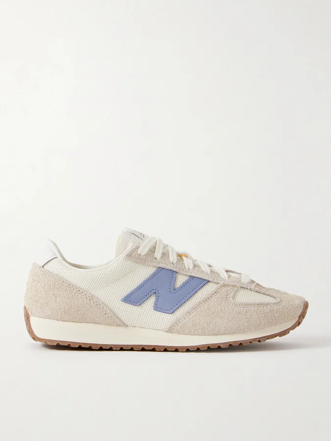 New Balance - 471 Leather And Shell-trimmed Suede And Mesh Sneakers - White