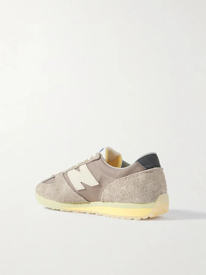 New Balance - 471 Suede- And Leather-trimmed Canvas Sneakers - Brown - Image 3