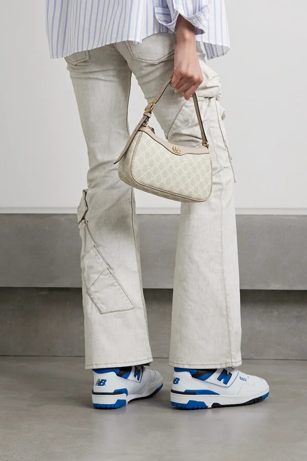 New Balance - 550 Rubber And Mesh-trimmed Leather Sneakers - White - Image 2