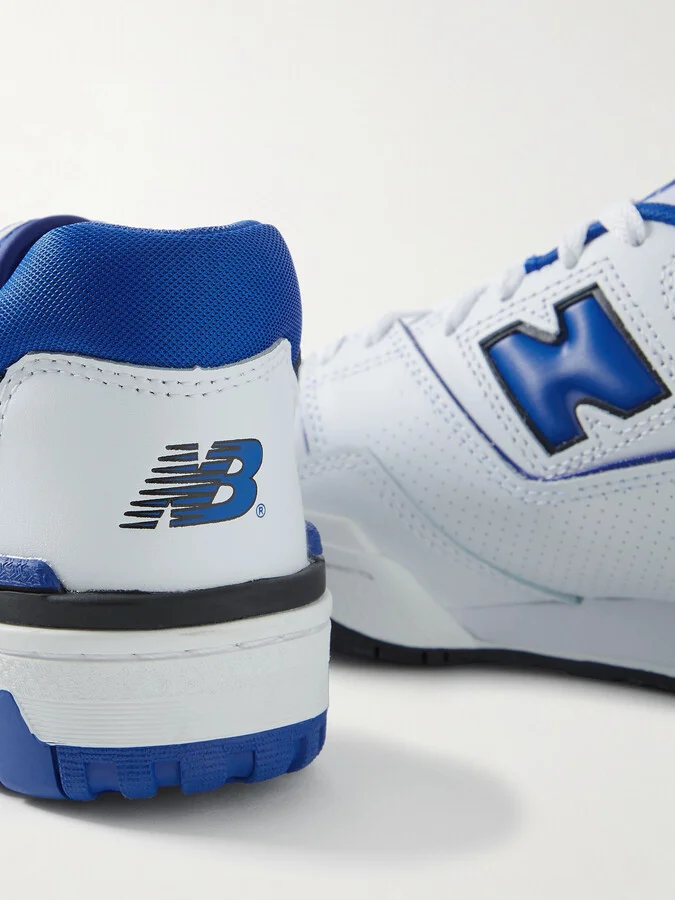 New Balance - 550 Rubber And Mesh-trimmed Leather Sneakers - White - Image 4