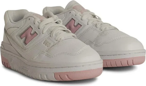 New Balance '550' White Leather Sneakers - Image 2