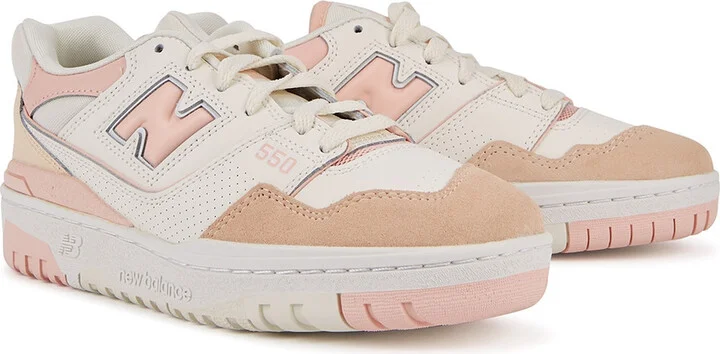 New Balance 550 White Panelled Leather Sneakers - Image 2
