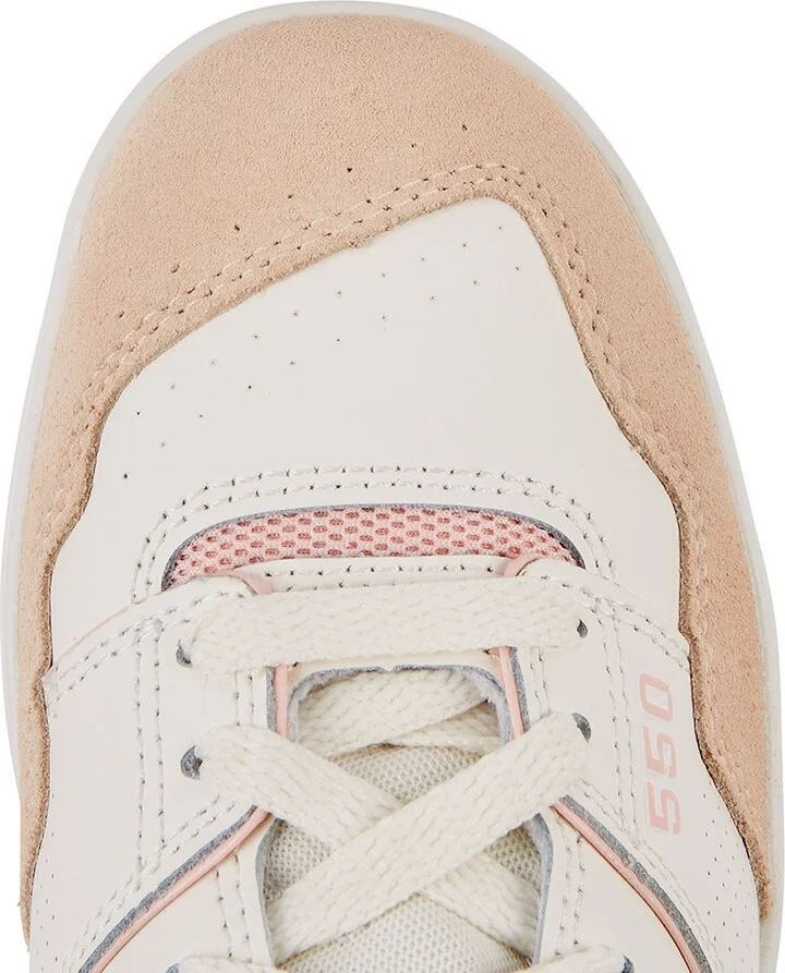 New Balance 550 White Panelled Leather Sneakers - Image 4
