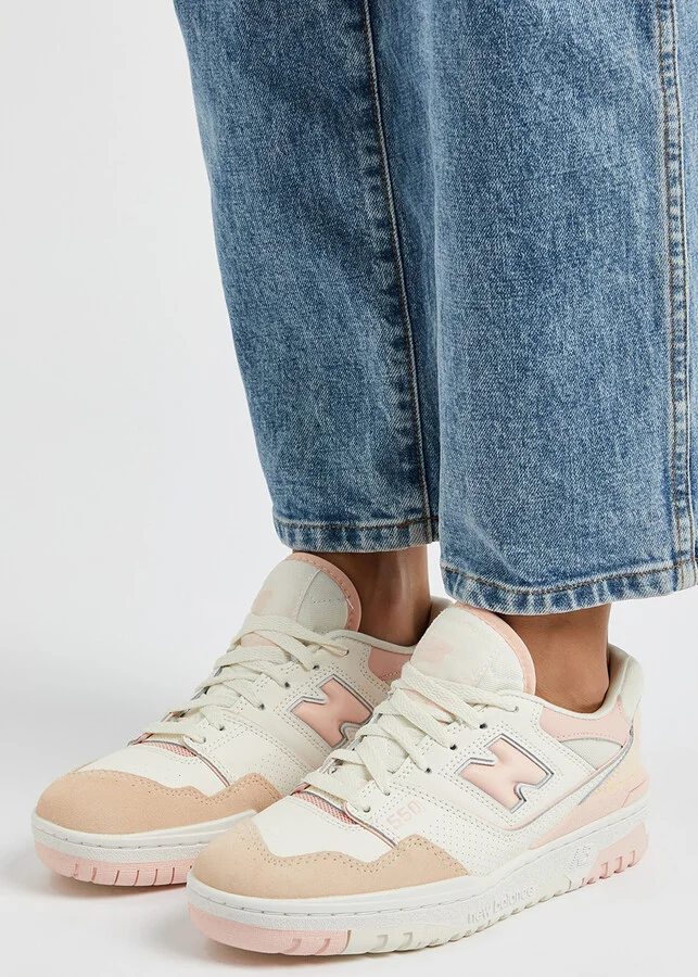 New Balance 550 White Panelled Leather Sneakers - Image 5
