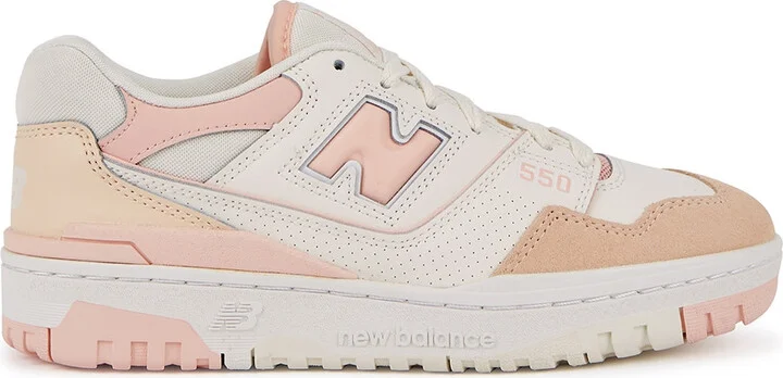 New Balance 550 White Panelled Leather Sneakers