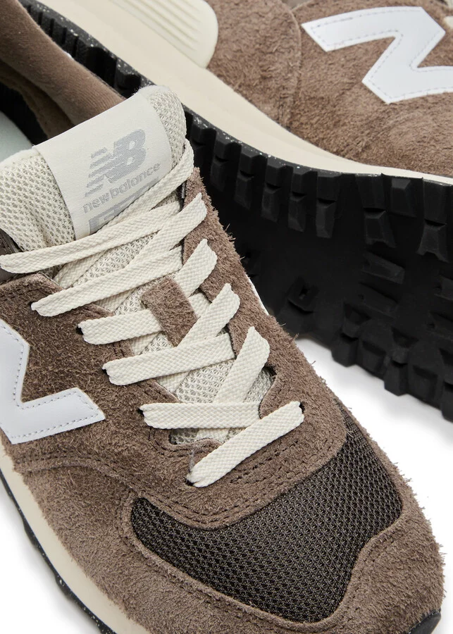 New Balance 574 Panelled Brushed-suede Sneakers - Image 4