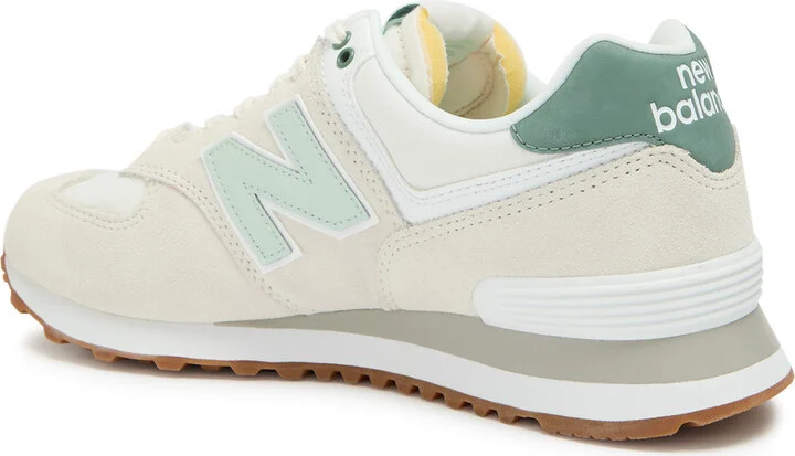 New Balance 574 Panelled Brushed Suede Sneakers - Image 2