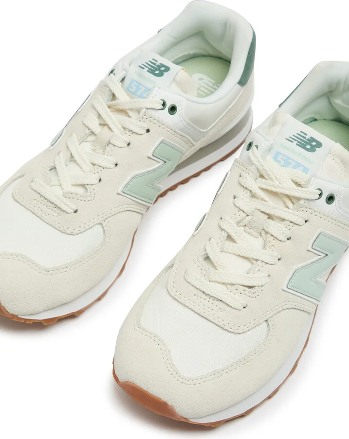 New Balance 574 Panelled Brushed Suede Sneakers - Image 3