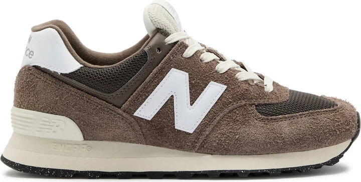 New Balance 574 Panelled Brushed-suede Sneakers