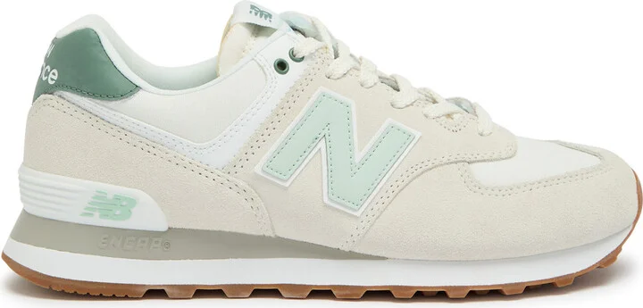 New Balance 574 Panelled Brushed Suede Sneakers
