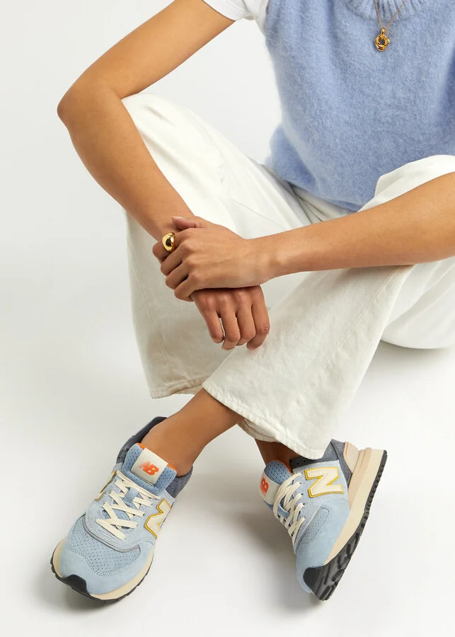 New Balance 574 Panelled Suede Sneakers - Image 5