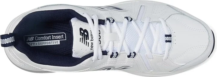 New Balance 608v5 Men's Shoes White/Navy : 7.5 6E - Extra Extra Wide, Synthetic/Textile - Image 3