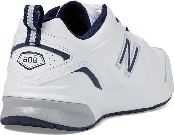 New Balance 608v5 Men's Shoes White/Navy : 7.5 6E - Extra Extra Wide, Synthetic/Textile - Image 5
