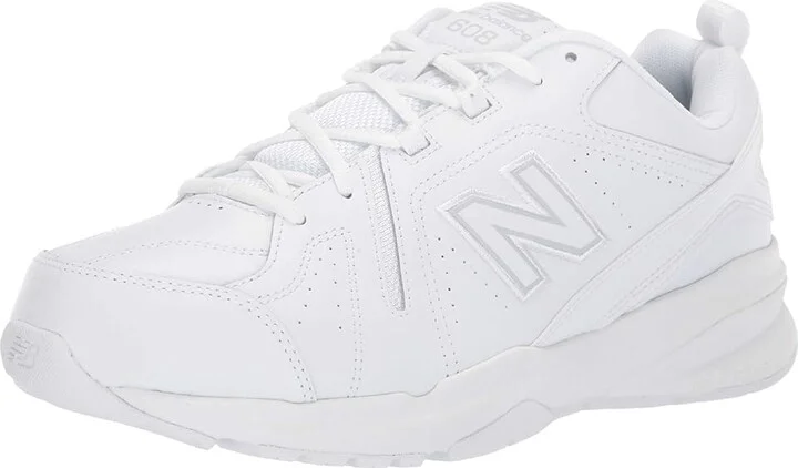 New Balance 608v5 Men's Shoes White/White : 6.5 D - Medium, Synthetic/Textile - Image 2