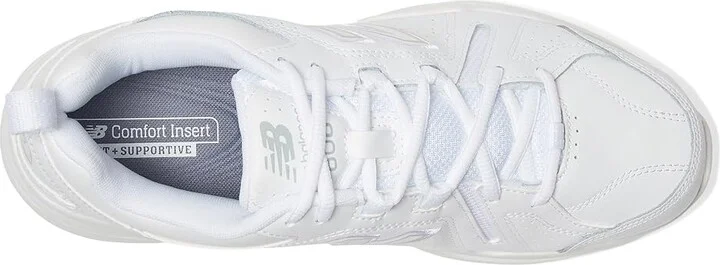 New Balance 608v5 Men's Shoes White/White : 6.5 D - Medium, Synthetic/Textile - Image 3