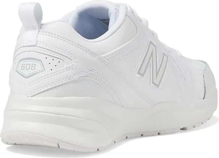 New Balance 608v5 Men's Shoes White/White : 6.5 D - Medium, Synthetic/Textile - Image 5