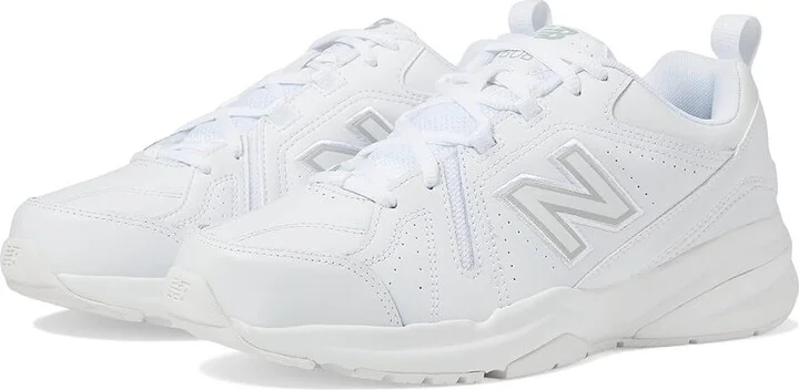 New Balance 608v5 Men's Shoes White/White : 6.5 D - Medium, Synthetic/Textile