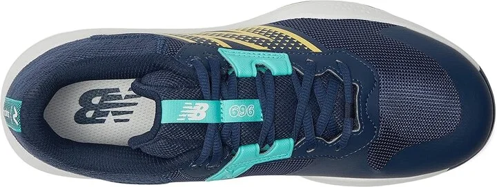 New Balance 696v6 Tennis Shoes Men's Shoes White/Clementine : 7.5 D - Medium, Synthetic/Textile - Image 2