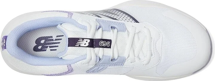 New Balance 696v6 Tennis Shoes Men's Shoes White/Grey/Dusk Shower : 9 D - Medium, Synthetic/Textile - Image 2