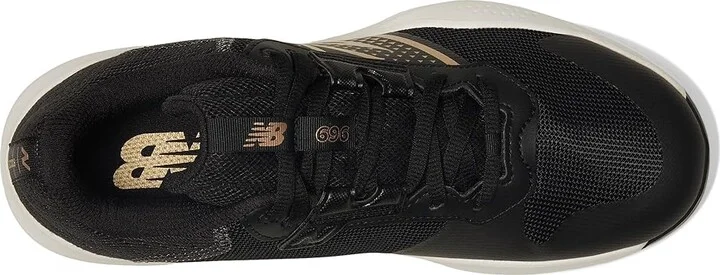 New Balance 696v6 Tennis Shoes Women's Tennis Shoes Black/White : 10.5 D - Wide, Synthetic/Textile - Image 2