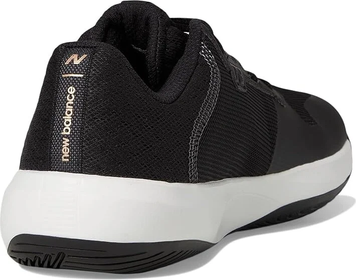 New Balance 696v6 Tennis Shoes Women's Tennis Shoes Black/White : 10.5 D - Wide, Synthetic/Textile - Image 4