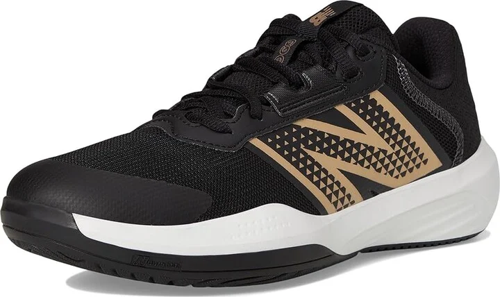 New Balance 696v6 Tennis Shoes Women's Tennis Shoes Black/White : 10.5 D - Wide, Synthetic/Textile - Image 5