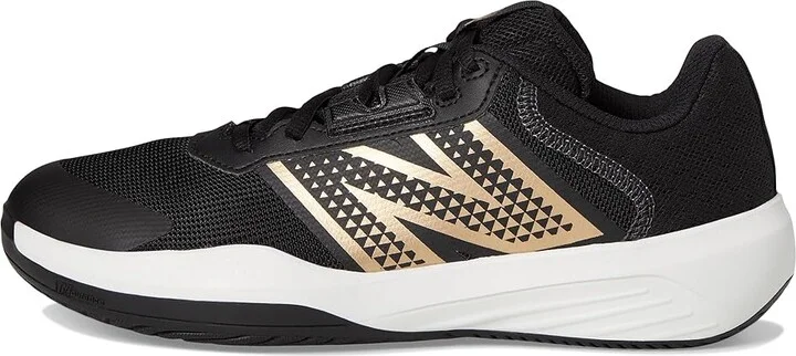 New Balance 696v6 Tennis Shoes Women's Tennis Shoes Black/White : 10.5 D - Wide, Synthetic/Textile - Image 6