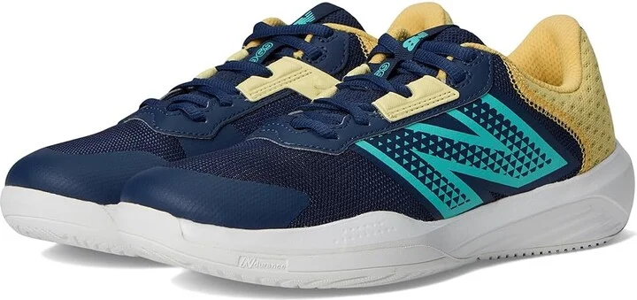 New Balance 696v6 Tennis Shoes Women's Tennis Shoes White/Cyber Jade : 6 B - Medium, Synthetic/Textile