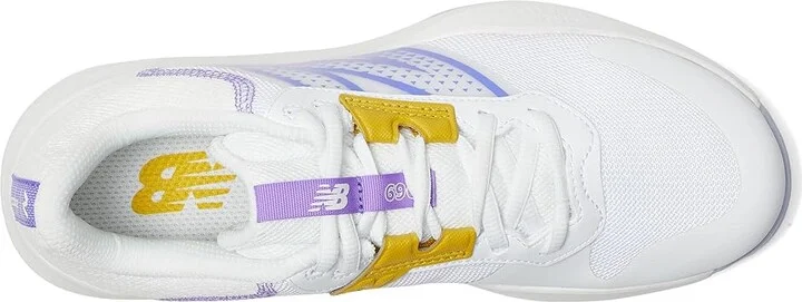 New Balance 696v6 Tennis Shoes Women's Tennis Shoes White/Daybreak : 10 D - Wide, Synthetic/Textile - Image 2