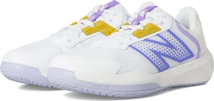 New Balance 696v6 Tennis Shoes Women's Tennis Shoes White/Daybreak : 10 D - Wide, Synthetic/Textile