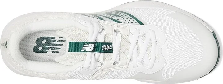 New Balance 696v6 Tennis Shoes Women's Tennis Shoes White/Marsh Green : 9.5 B - Medium, Synthetic/Textile - Image 2