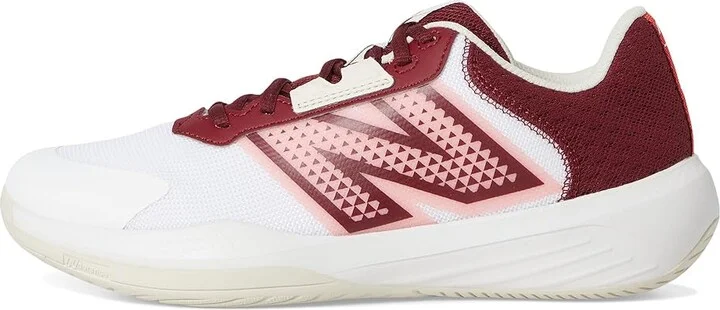 New Balance 696v6 Tennis Shoes Women's Tennis Shoes White/Monarch Burgundy : 11 B - Medium, Synthetic/Textile - Image 6