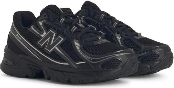 New Balance '740' Black Mesh Sneakers - Image 2