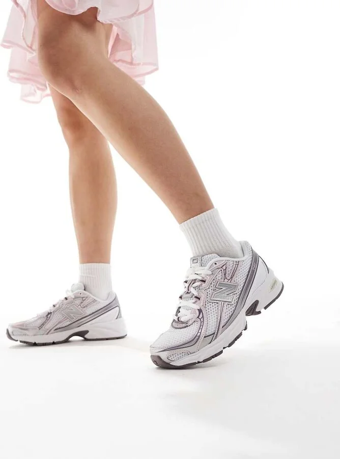 New Balance 740 sneakers in silver and pink