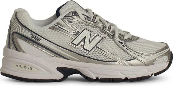 New Balance '740' White Mesh Sneakers