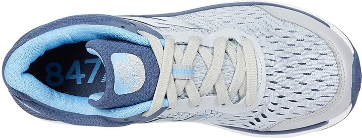New Balance 847v4 Women's Shoes Light Aluminum/Vintage Indigo : 6 2A - Narrow, Textile/Synthetic - Image 2