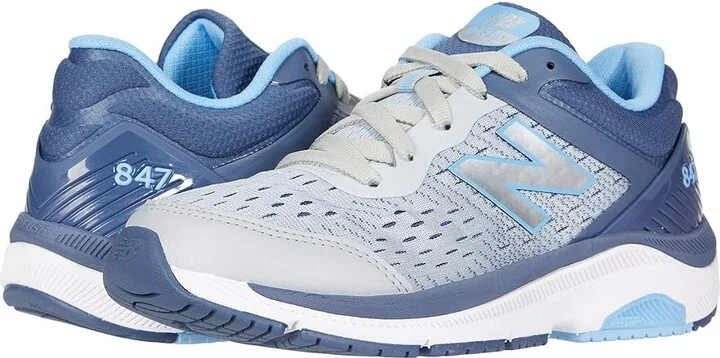 New Balance 847v4 Women's Shoes Light Aluminum/Vintage Indigo : 6 2A - Narrow, Textile/Synthetic