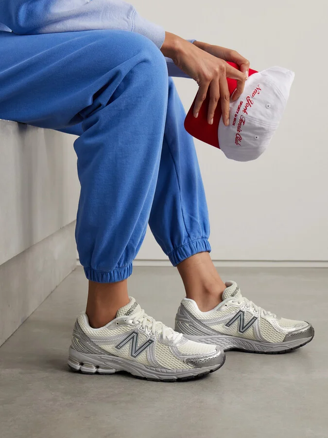 New Balance - 860v2 Ceres Rubber And Leather-trimmed Mesh Sneakers - Gray - Image 2