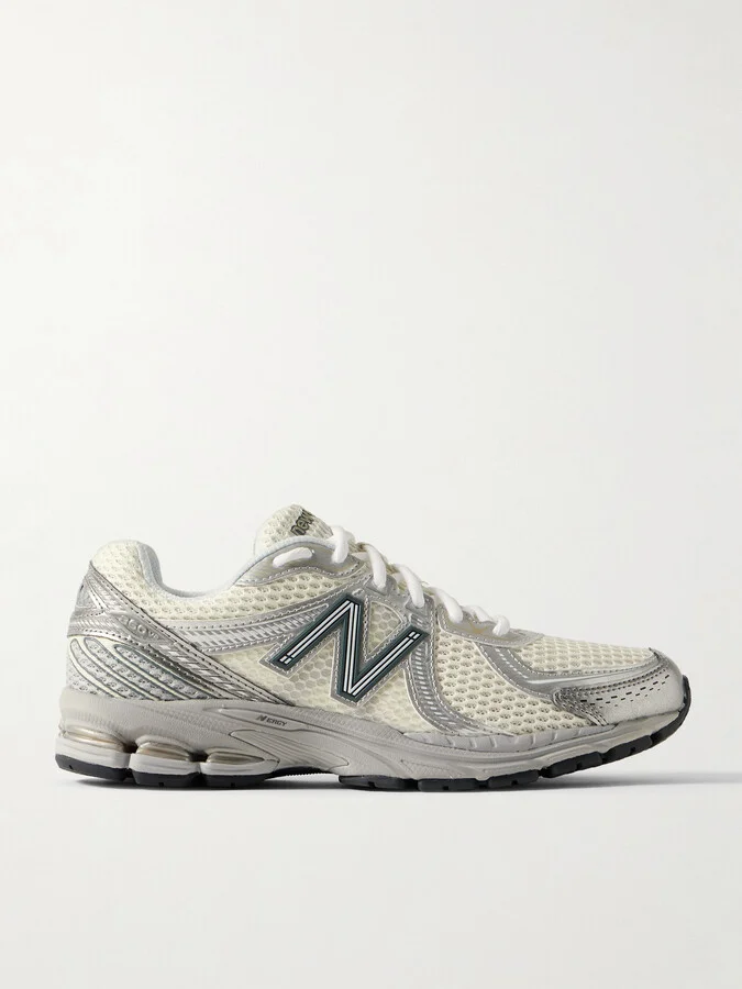 New Balance - 860v2 Ceres Rubber And Leather-trimmed Mesh Sneakers - Gray