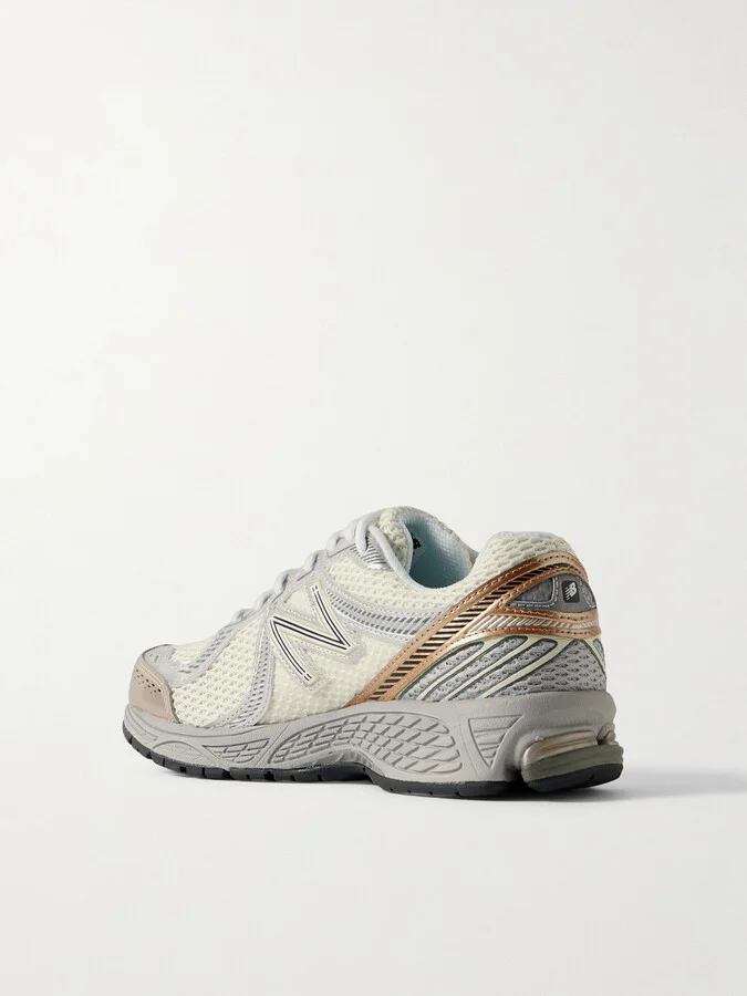 New Balance - 860v2 Ceres Rubber And Leather-trimmed Mesh Sneakers - Neutrals - Image 3