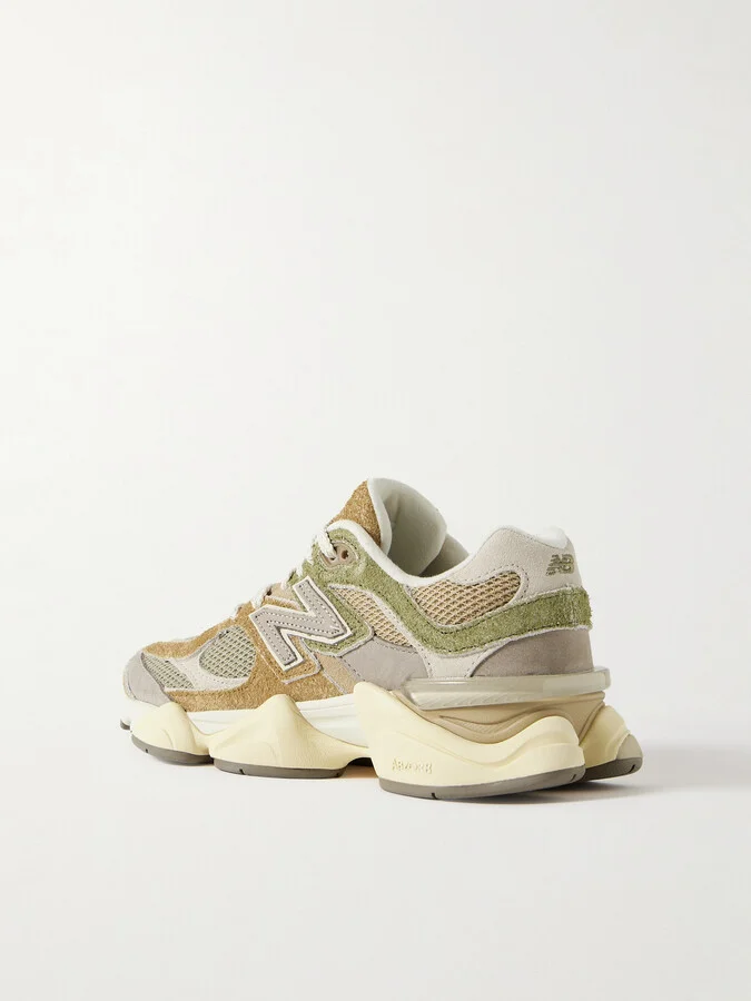 New Balance - 9060 Nubuck-trimmed Suede And Mesh Sneakers - Neutrals - Image 3