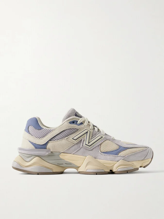 New Balance - 9060 Rubber And Leather-trimmed Suede And Mesh Sneakers - Blue