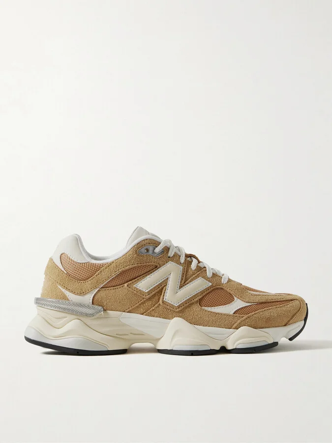 New Balance - 9060 Rubber-trimmed Suede And Mesh Sneakers - Brown
